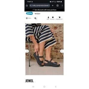 Wolky Jewel Sandals Women Sz 40 Black Sling Back Adjustable Wedge Casual Outdoor